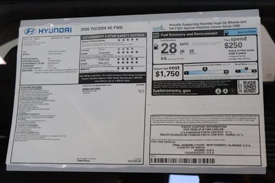 2026 Hyundai TUCSON SE FWD