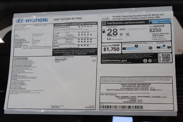 2026 Hyundai TUCSON SE FWD