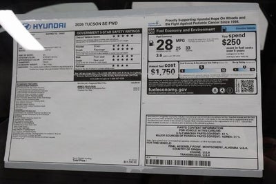 2026 Hyundai TUCSON SE FWD