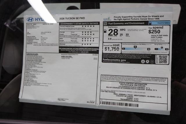 2026 Hyundai TUCSON SE FWD