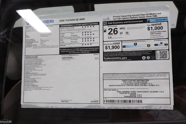 2026 Hyundai TUCSON SE AWD