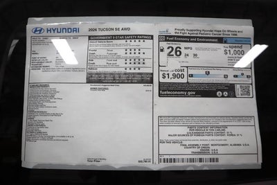 2026 Hyundai TUCSON SE AWD