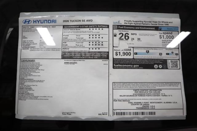 2026 Hyundai TUCSON SE AWD