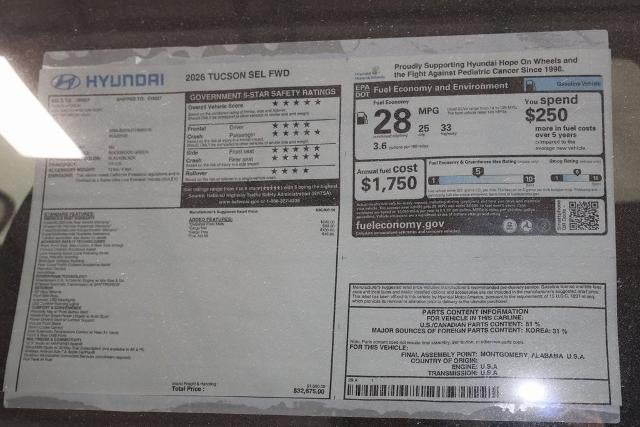 2026 Hyundai TUCSON SEL FWD