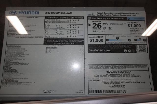 2026 Hyundai TUCSON SEL AWD