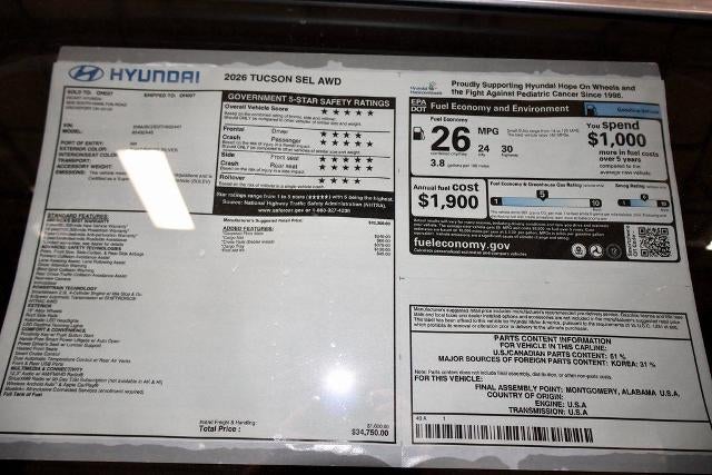 2026 Hyundai TUCSON SEL AWD