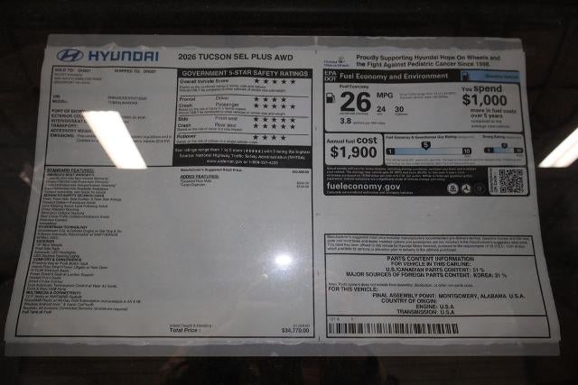 2026 Hyundai TUCSON SEL AWD