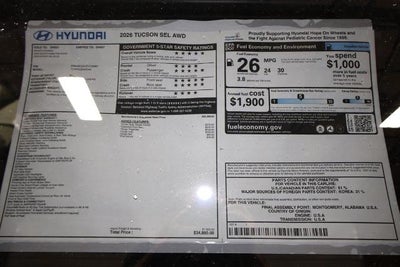 2026 Hyundai TUCSON SEL AWD