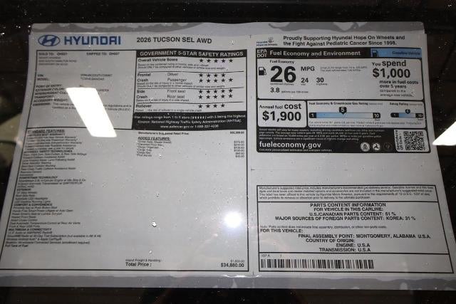 2026 Hyundai TUCSON SEL AWD