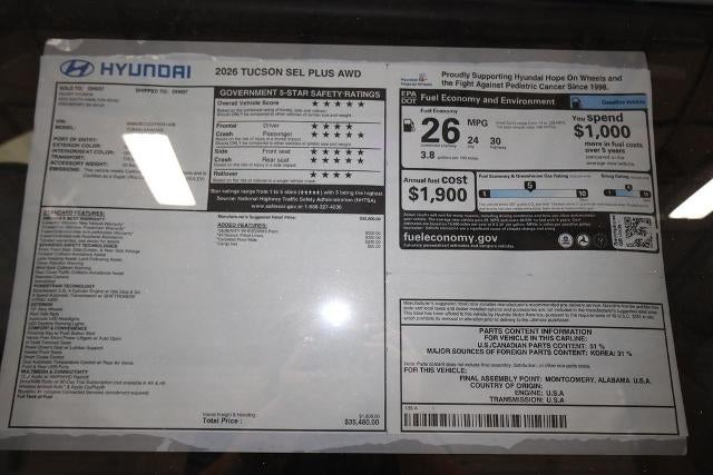 2026 Hyundai TUCSON SEL Plus AWD