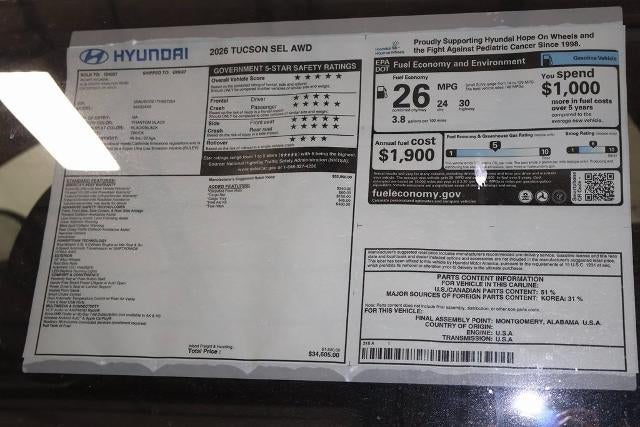 2026 Hyundai TUCSON SEL AWD