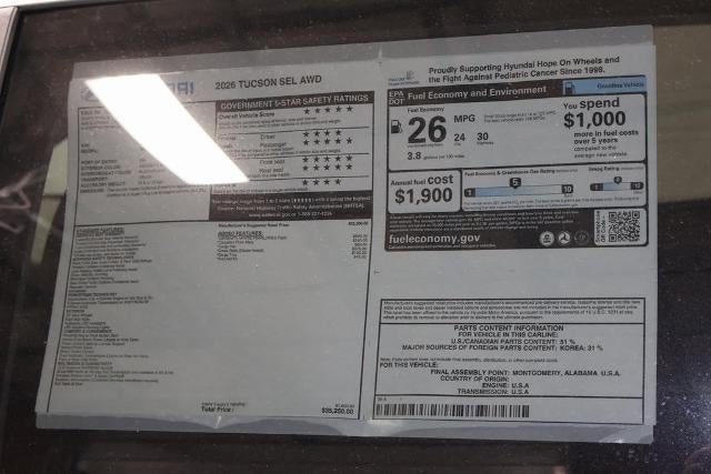 2026 Hyundai TUCSON SEL AWD