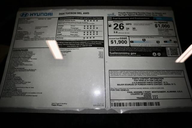 2026 Hyundai TUCSON SEL AWD