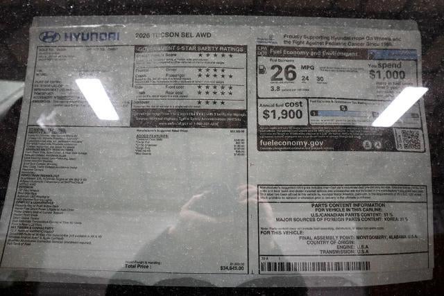 2026 Hyundai TUCSON SEL AWD