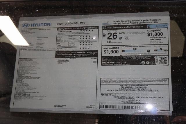 2026 Hyundai TUCSON SEL AWD