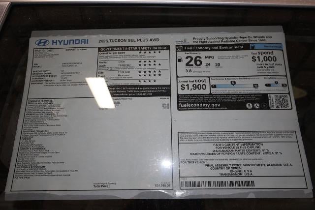 2026 Hyundai TUCSON SEL Plus AWD
