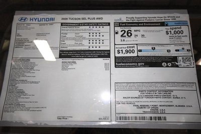 2026 Hyundai TUCSON SEL Plus AWD