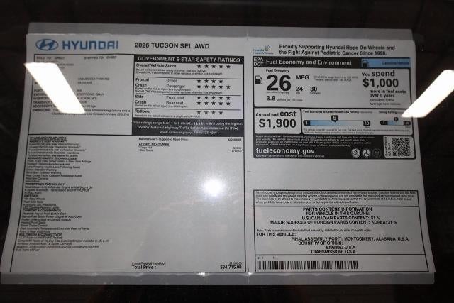 2026 Hyundai TUCSON SEL AWD