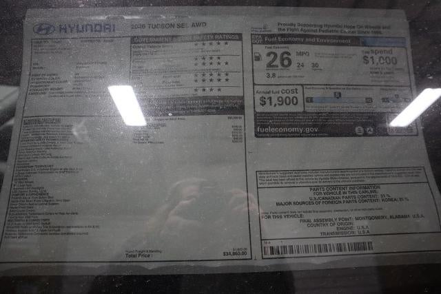 2026 Hyundai TUCSON SEL AWD