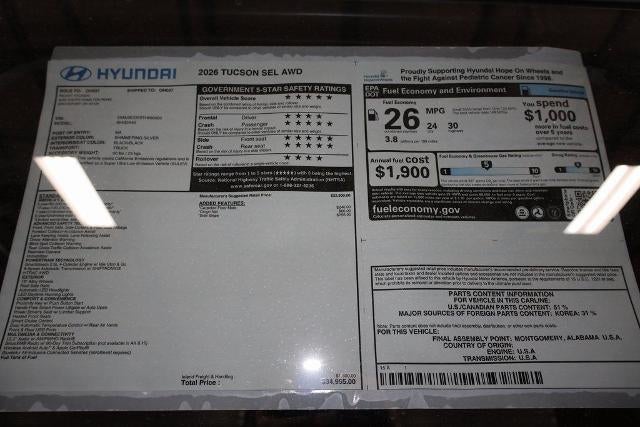 2026 Hyundai TUCSON SEL AWD