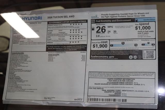 2026 Hyundai TUCSON SEL AWD