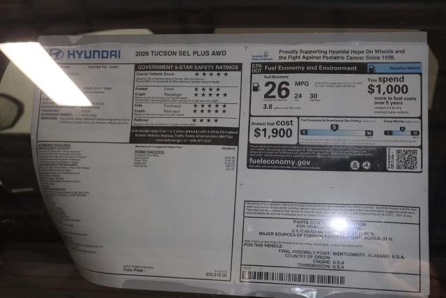 2026 Hyundai TUCSON SEL AWD