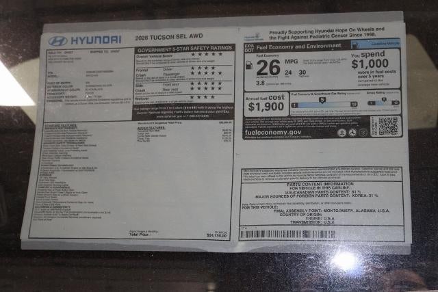 2026 Hyundai TUCSON SEL AWD