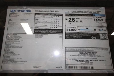 2026 Hyundai TUCSON SEL Plus AWD
