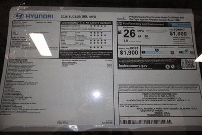 2026 Hyundai TUCSON SEL AWD