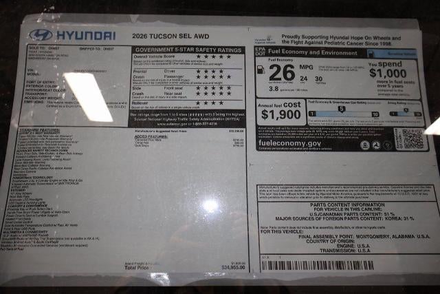 2026 Hyundai TUCSON SEL AWD