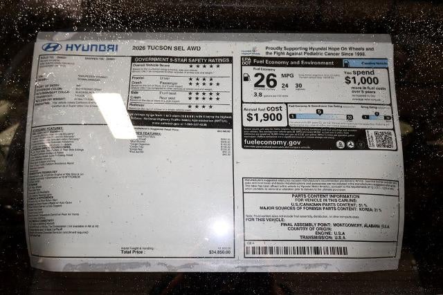 2026 Hyundai TUCSON SEL AWD