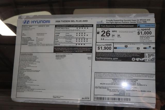2026 Hyundai TUCSON SEL Plus AWD