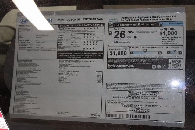 2026 Hyundai TUCSON SEL Premium AWD