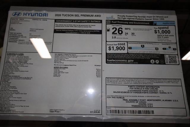 2026 Hyundai TUCSON SEL Premium AWD