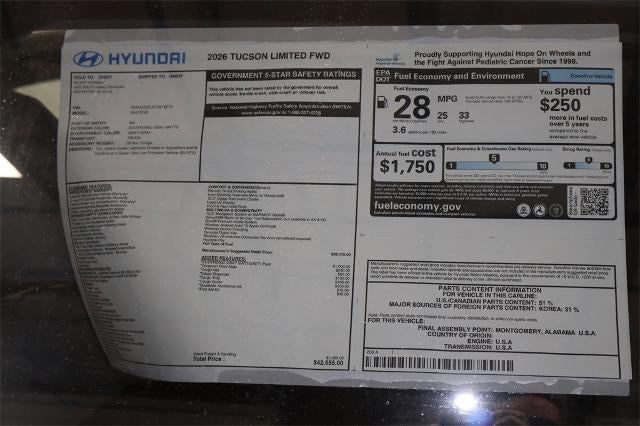 2026 Hyundai TUCSON Limited FWD