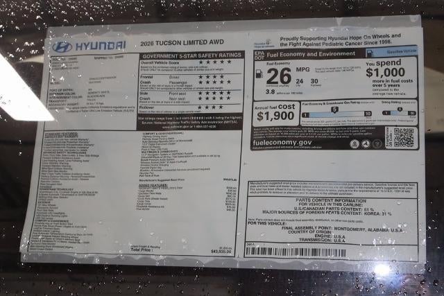 2026 Hyundai TUCSON Limited AWD