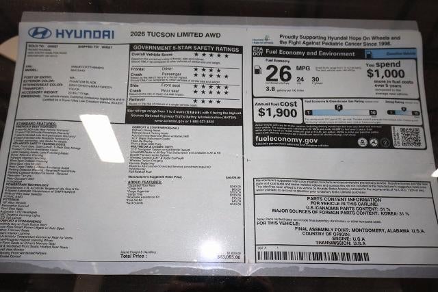 2026 Hyundai TUCSON Limited AWD