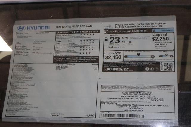 2026 Hyundai SANTA FE SE AWD