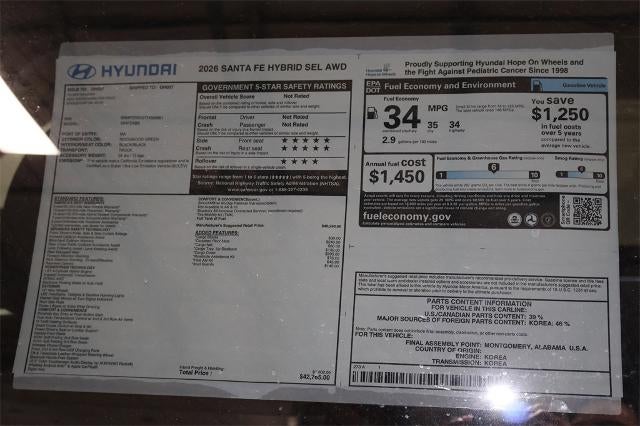 2026 Hyundai SANTA FE HYBRID SEL AWD
