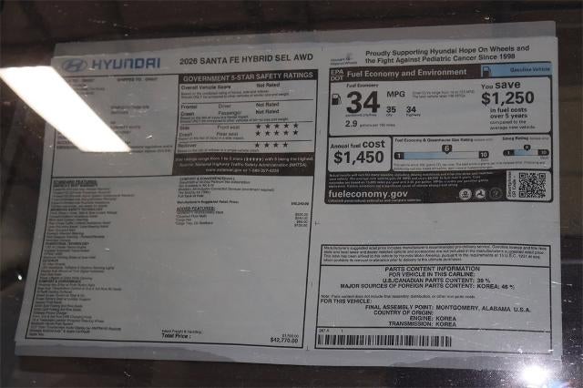 2026 Hyundai SANTA FE HYBRID SEL AWD
