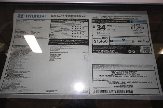 2026 Hyundai SANTA FE HYBRID SEL AWD