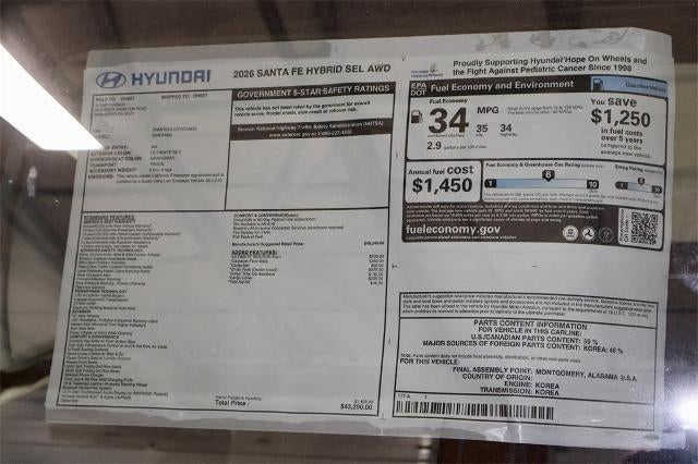 2026 Hyundai SANTA FE HYBRID SEL AWD