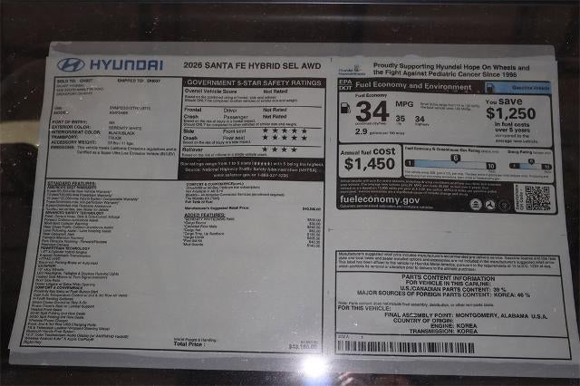 2026 Hyundai SANTA FE HYBRID SEL AWD