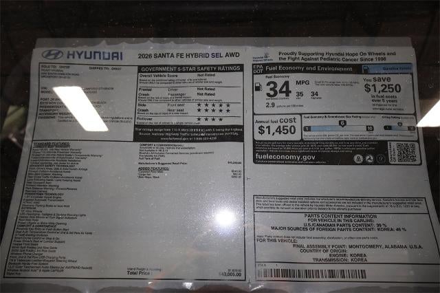 2026 Hyundai SANTA FE HYBRID SEL AWD