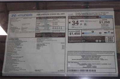2026 Hyundai SANTA FE HYBRID SEL AWD