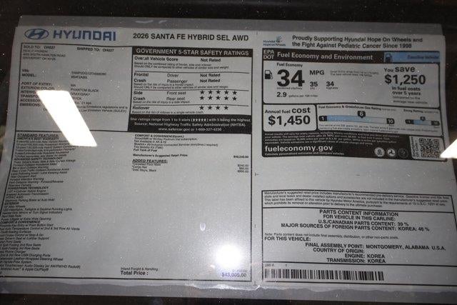 2026 Hyundai SANTA FE HYBRID SEL AWD