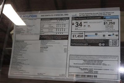 2026 Hyundai SANTA FE HYBRID SEL AWD