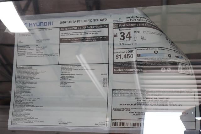 2026 Hyundai SANTA FE HYBRID SEL AWD