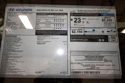 2026 Hyundai SANTA FE SEL AWD
