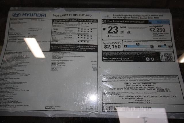 2026 Hyundai SANTA FE SEL AWD